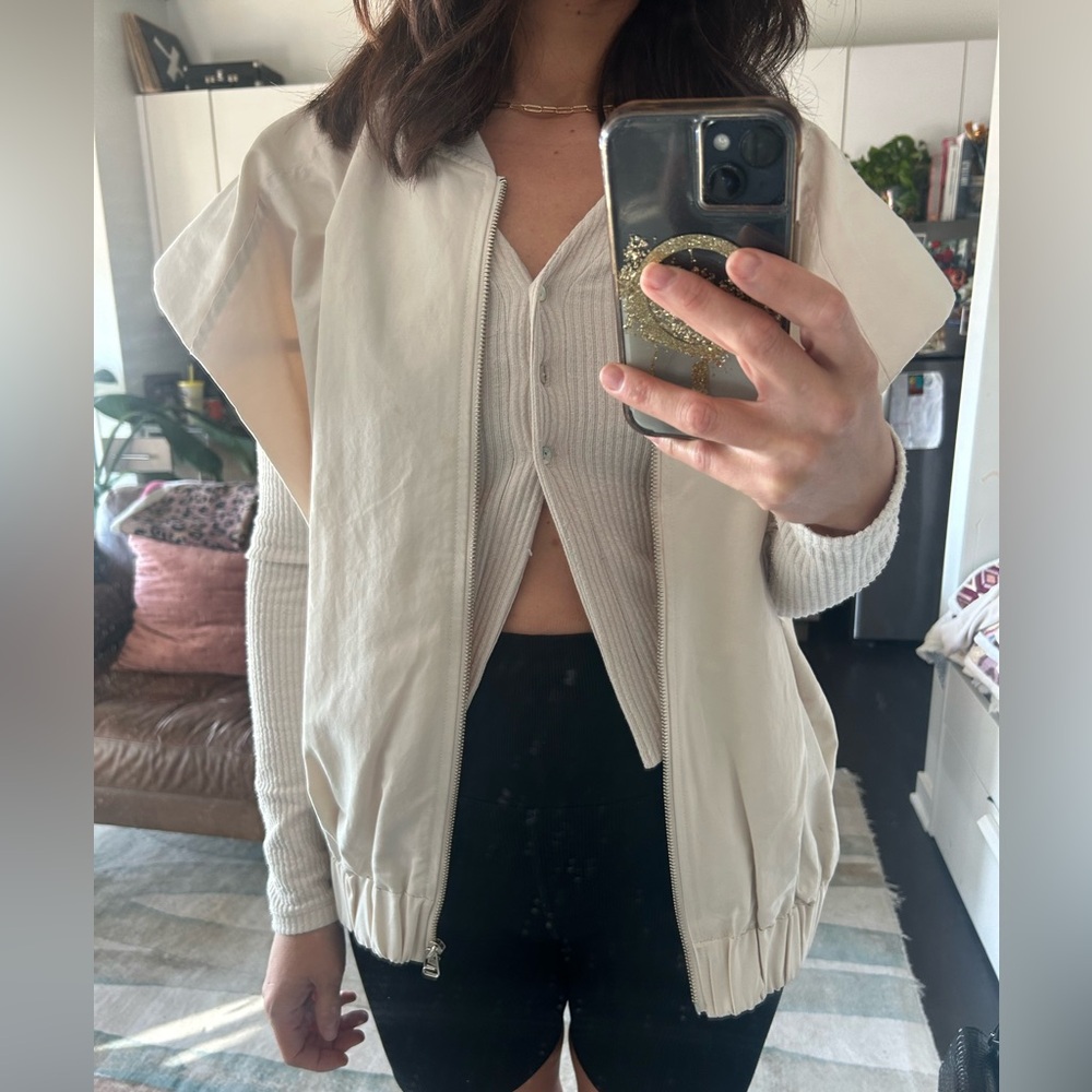 Frankie shop oversized crème vest